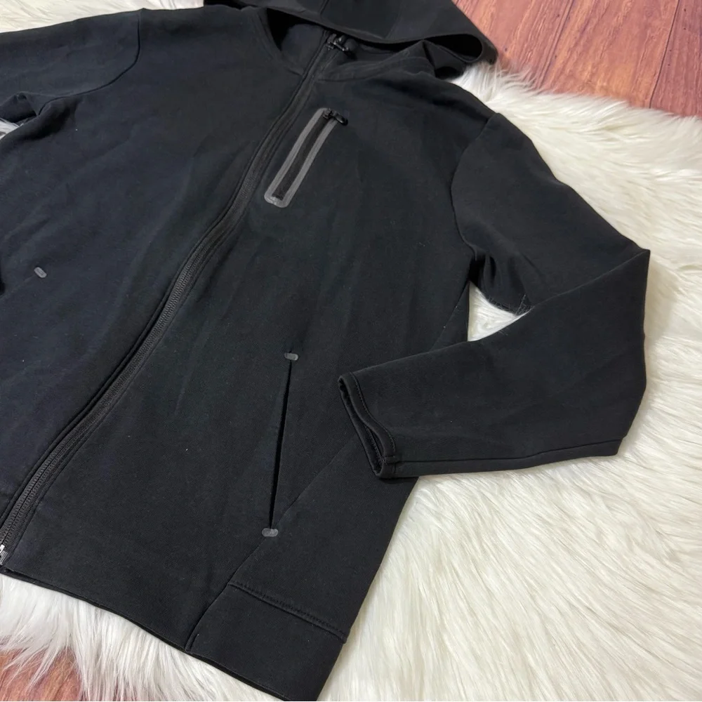 Old Navy Active Dynamic Fleece Boys Size L (10/12) Black Hooded Jacket